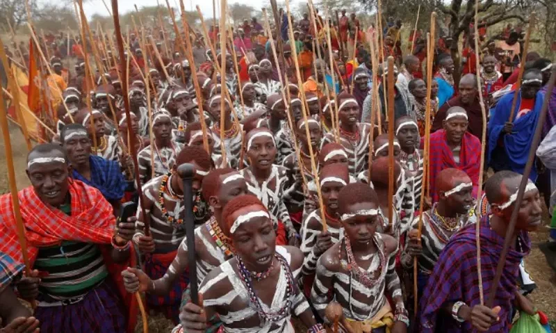 A Maasai wedding unfolds in stages