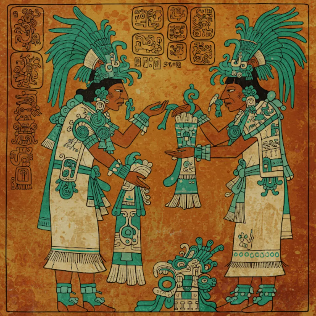 Classic Maya mural