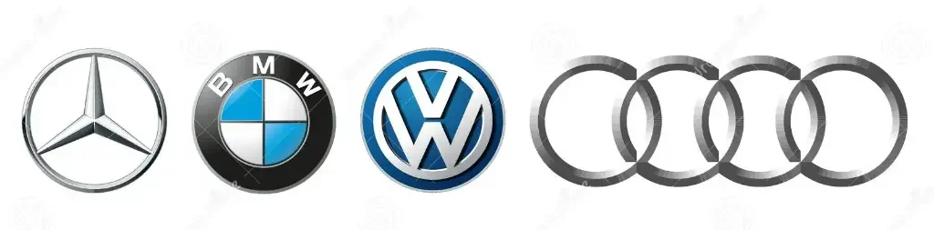 German Brands Companies like BMW, Mercedes-Benz, and Audi