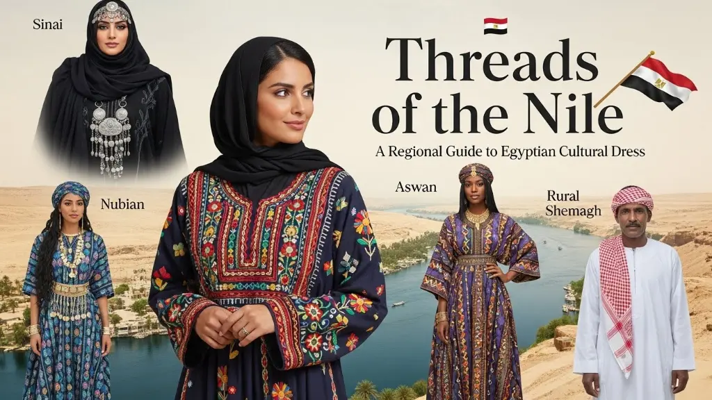 Egyptian Cultural Dress by Region Nile Delta, Upper Egypt and Bedouin Styles