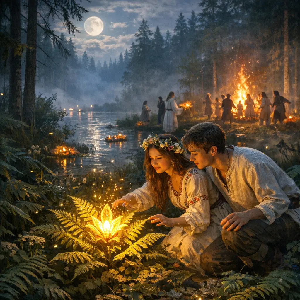 Kupala Night.-The Search for the Legendary Fern Flower