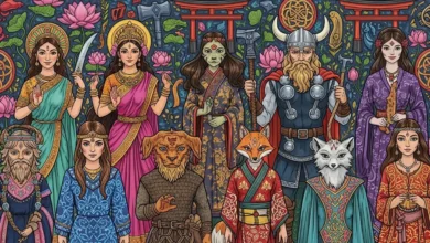 Mythological Icons in Folk Attire
