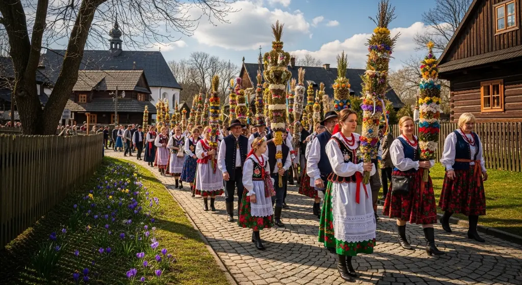Palm Sunday in the Kurpie region of Poland
