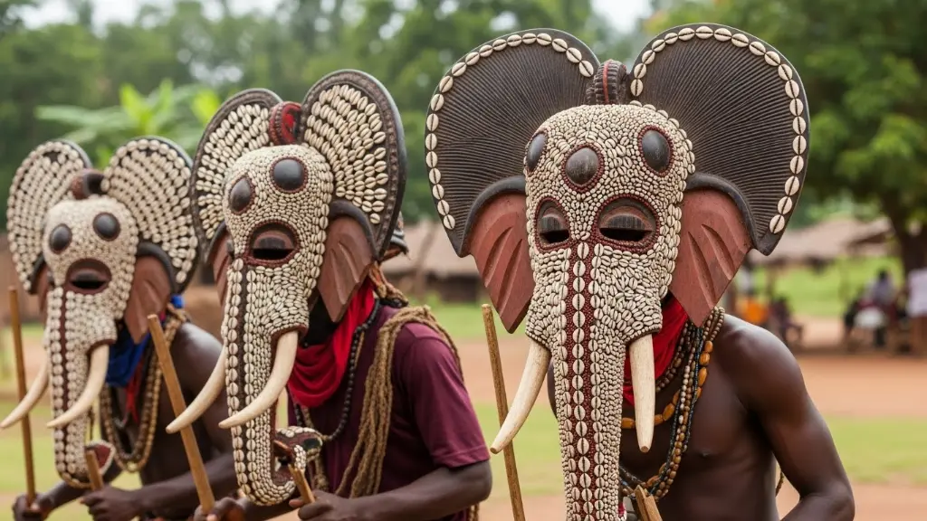 The Aka Elephant Masks, Cameroon Wearable Sculpture